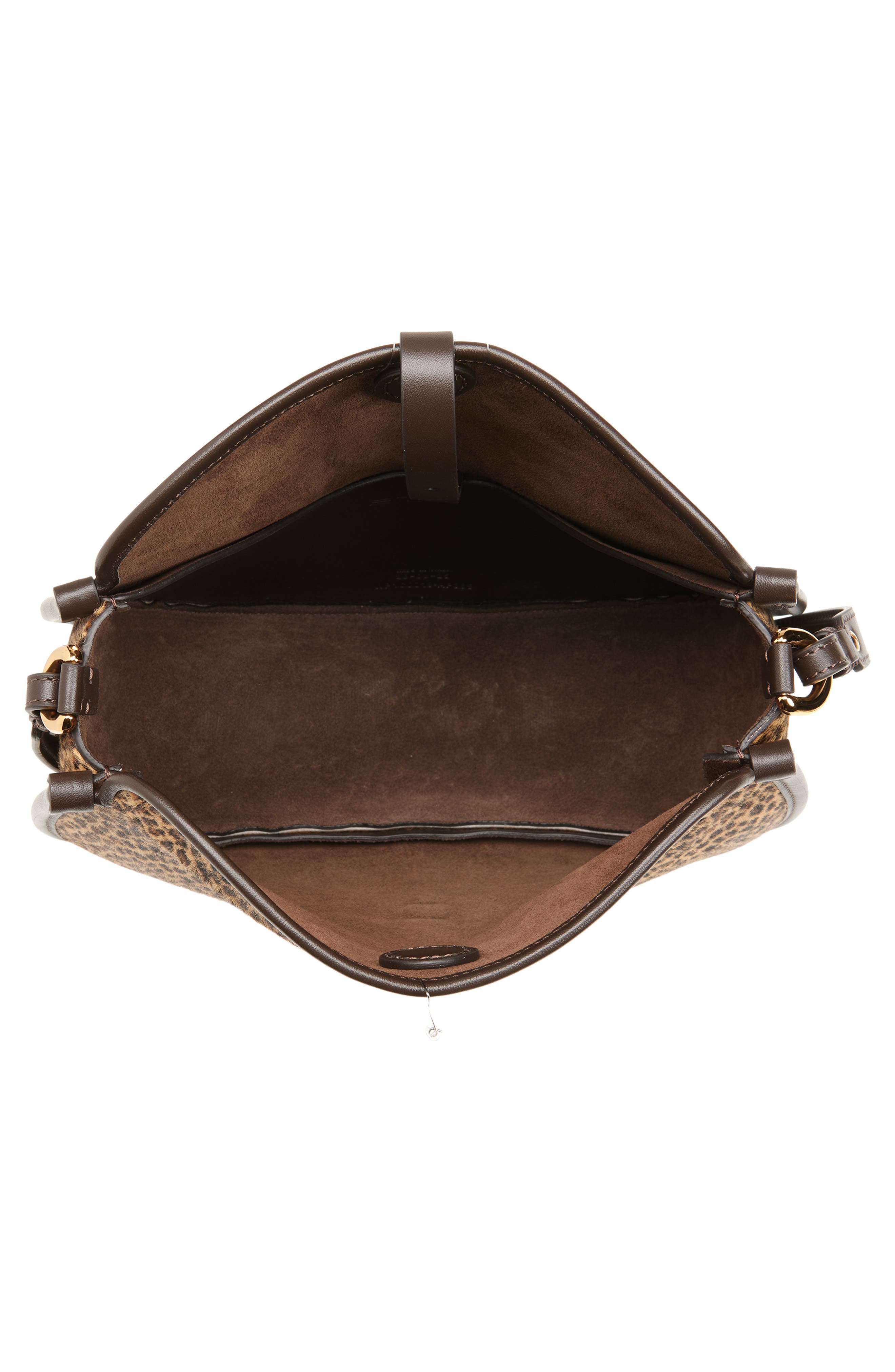 Etro Medium Pony Leopard Print Genuine Calf Hair Shoulder Bag, Alternate, color, Beige M0121