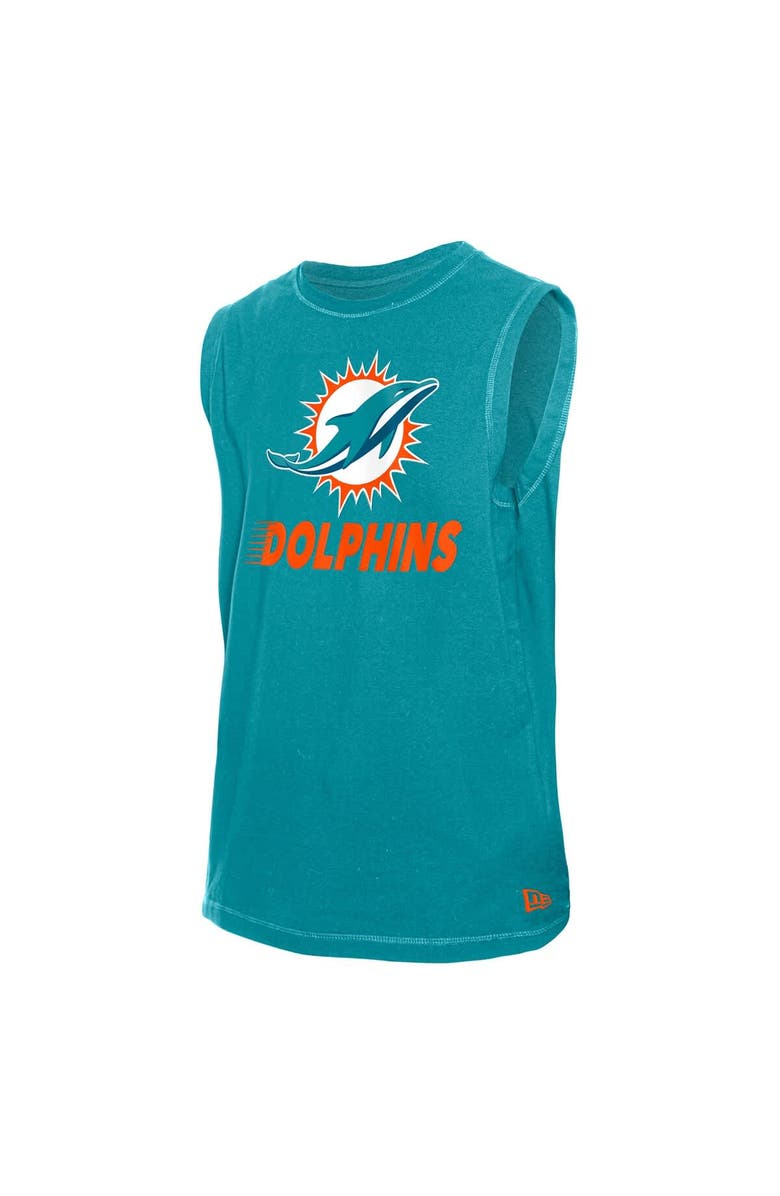 New Era Men's New Era Aqua Miami Dolphins Leisure Collection Tank Top, Alternate, color, Aqua