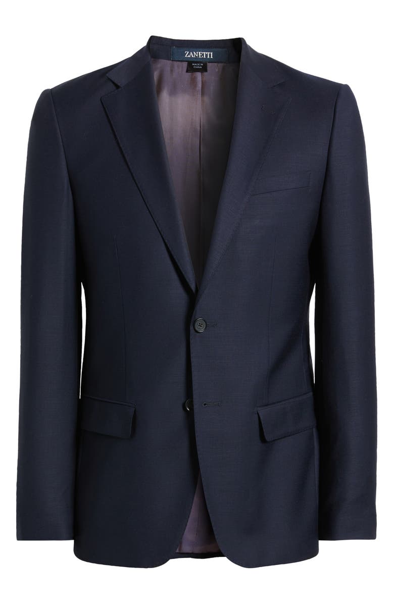 ZANETTI Matteo Slim Fit Navy Wool Sport Coat, Alternate, color, Navy