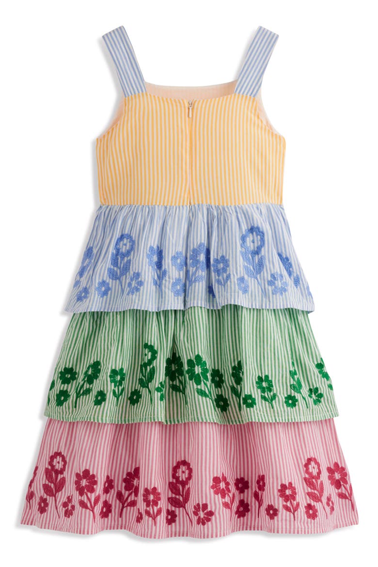 Kids' Hotchpotch Tiered Dress, Alternate, color, HOTCHPOTCH STRIPE EMBROIDERY