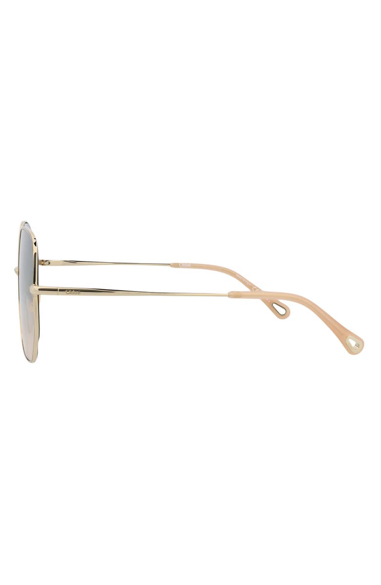 Chloé 60mm Butterfly Sunglasses, Alternate, color, Gold Gold Green