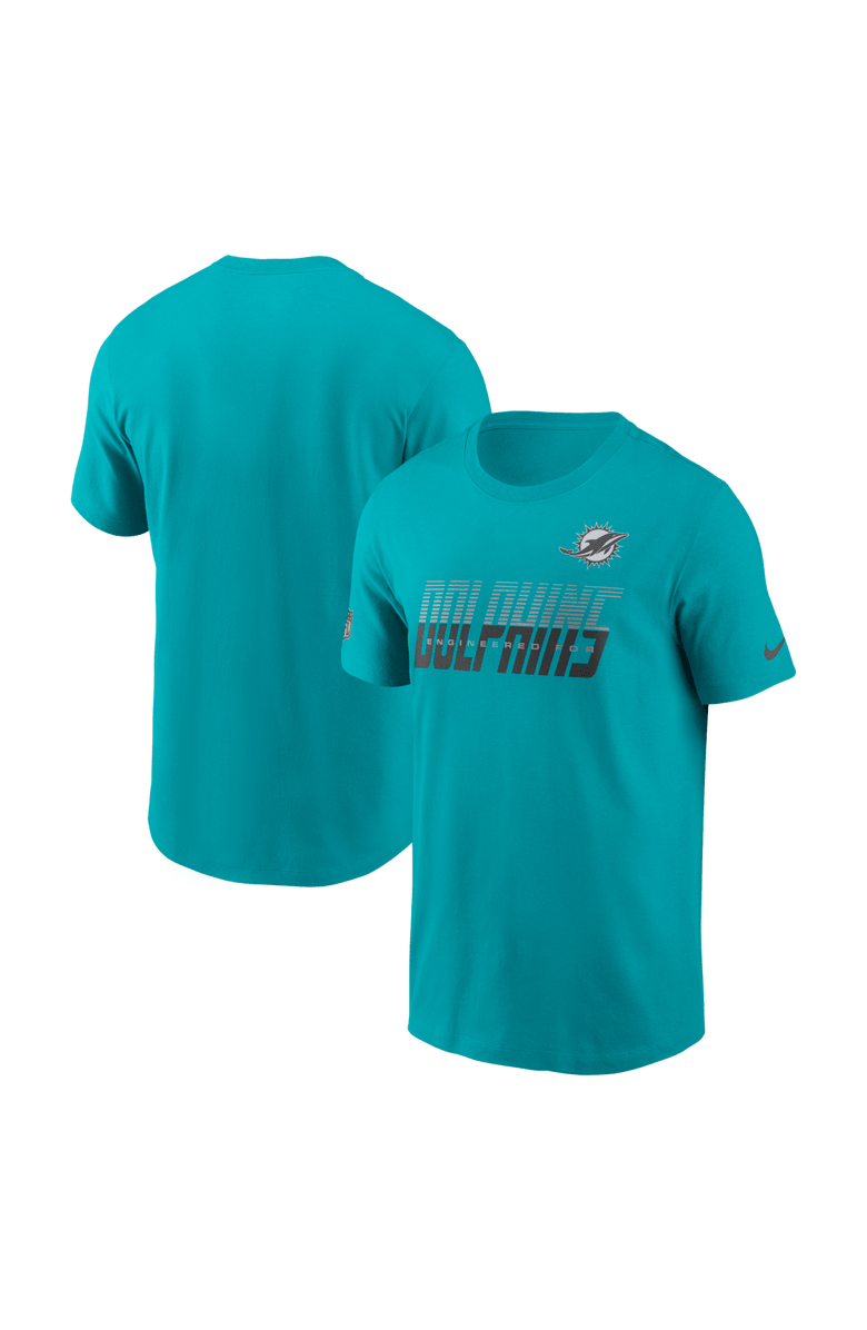 Nike Men's Nike Aqua Miami Dolphins Sideline Dri-FIT T-Shirt, Main, color, Aqua
