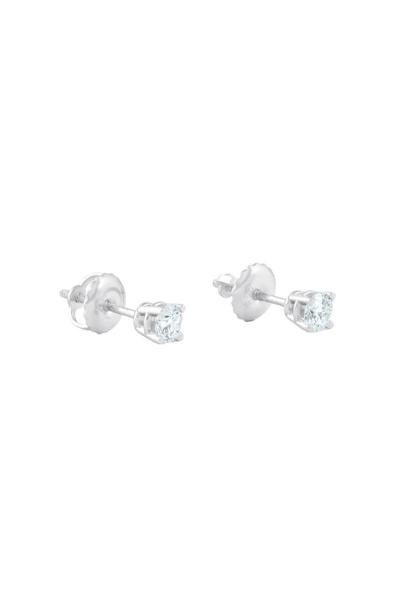 Bliss Diamond 1/3 Ct Screw Back Diamond Studs 14k Gold Lab Grown Earrings, Alternate, color, 14K White Gold