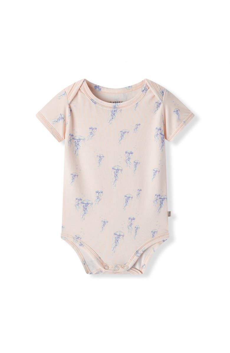 Milkbarn Cotton Stretch One Piece, Main, color, Sunset Jellyfish