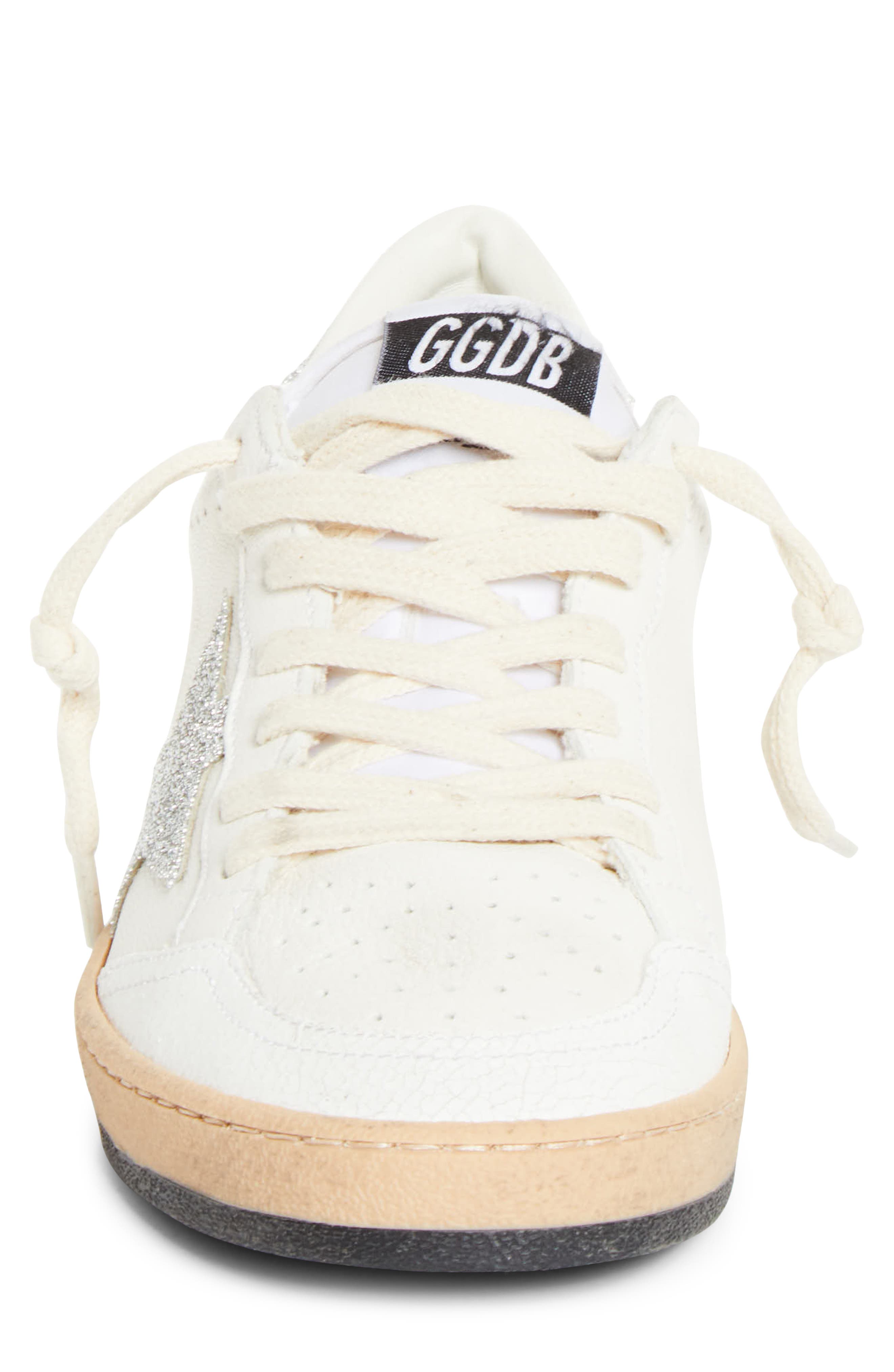 Golden Goose Ball Star Low Top Sneaker, Alternate, color, White/ Silver