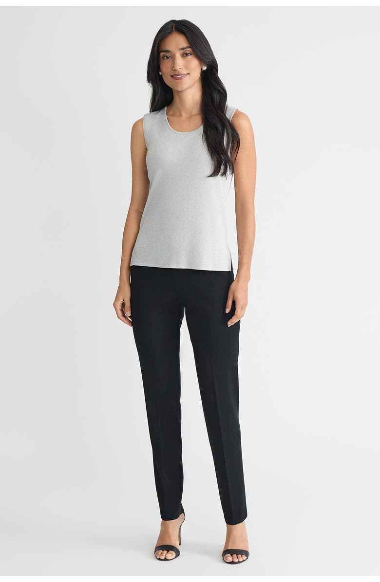Ming Wang Mid-Length Scoop Neck Knit Tank, Alternate, color, Silver