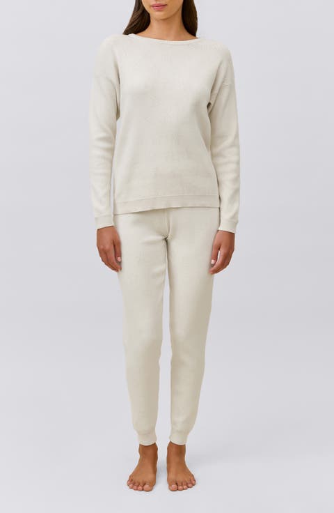 Cozy Pointelle Jogger Pajamas