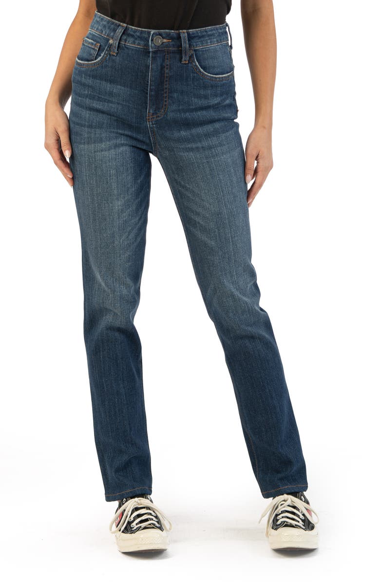 KUT from the Kloth Christine High Waist Straight Leg Jeans, Main, color, 