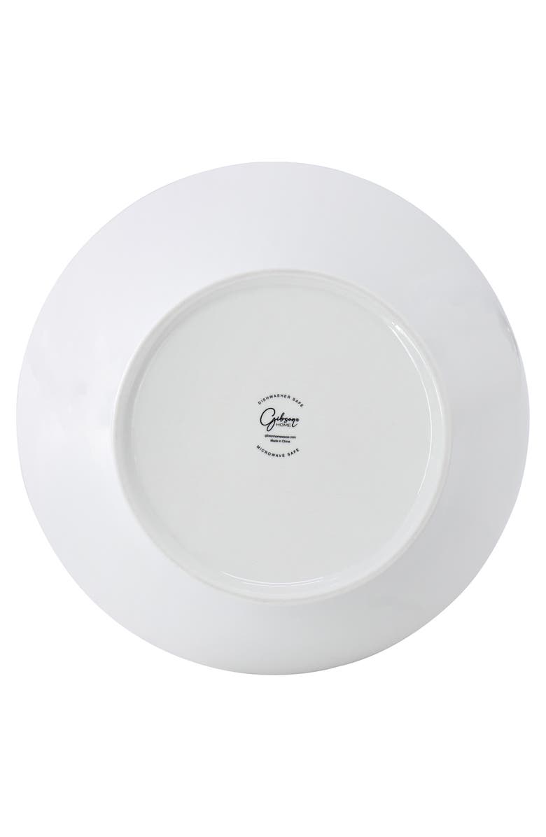 Gibson Home Great Essentials 9.4 Inch Round Fine Ceramic Meal Bowl, Alternate, color, White