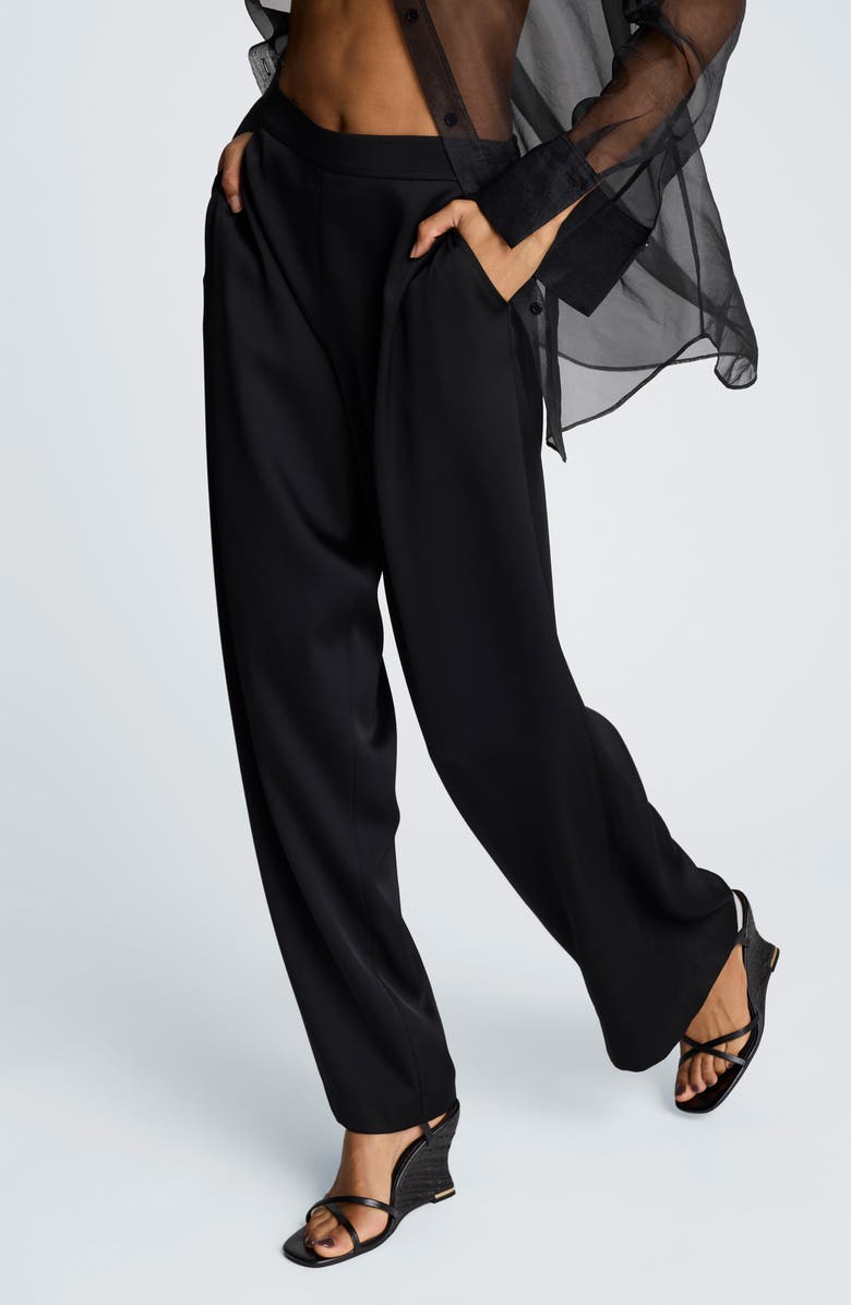 Kenneth Cole Wide Leg Pants, Alternate, color, Black
