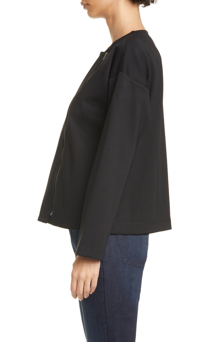 Eileen Fisher Asymmetrical Zip Jacket, Alternate, color,