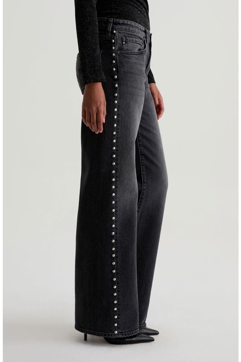 Adria Stud Wide Leg Jeans, Alternate, color, IMMENSITY