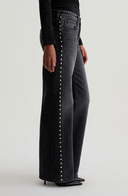 Ag Adria Stud Wide Leg Jeans In Black