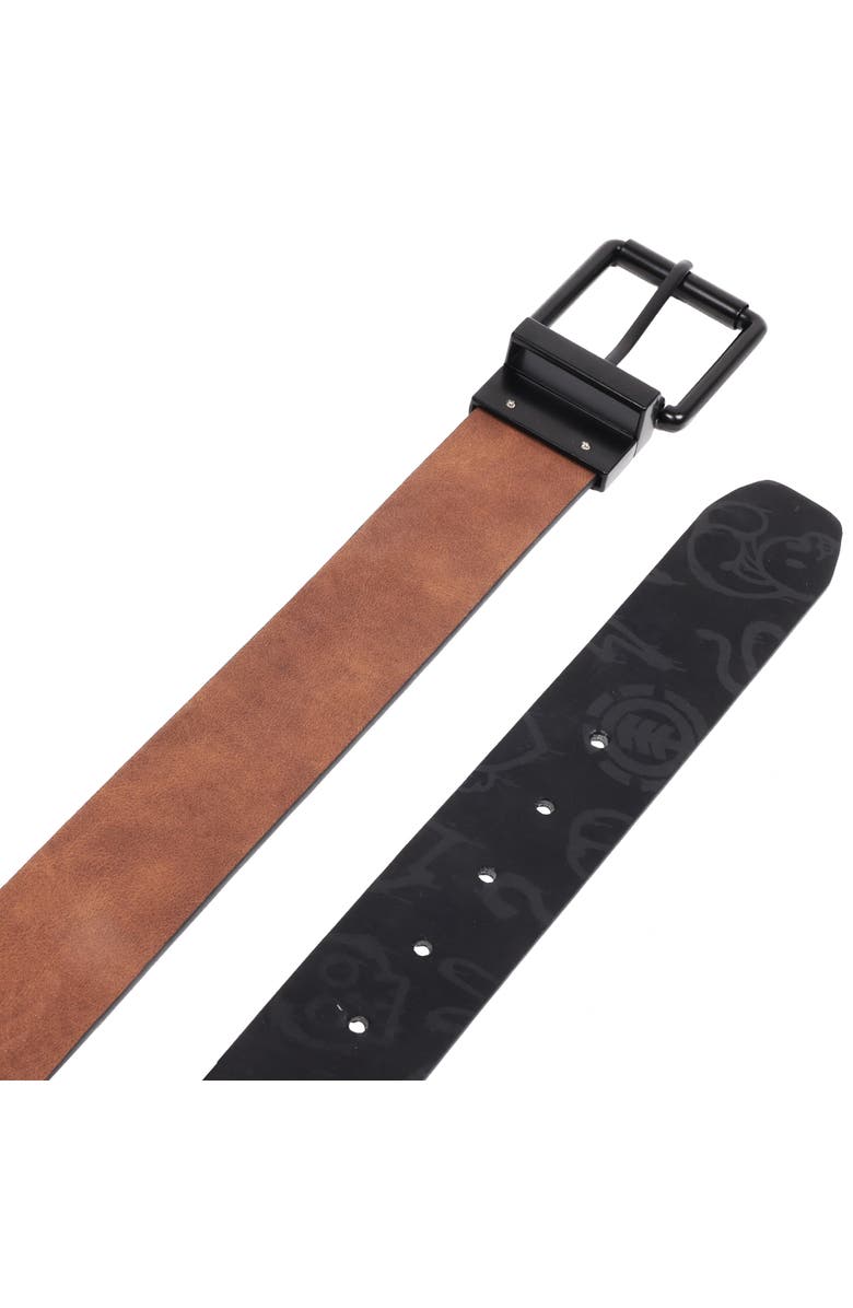 Element Distressed PU Reversible Belt with Allover Print, Alternate, color, Black