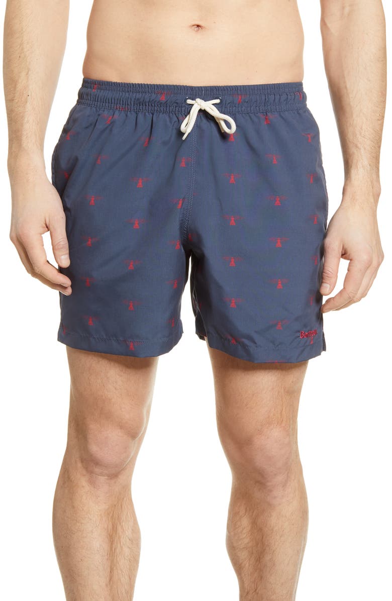 Barbour Coastal Print Swim Trunks, Main, color, 