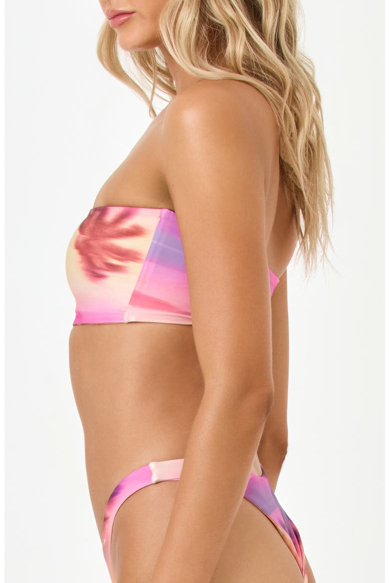 Avalon Reversible Bandeau Bikini Top, Alternate, color, ISLAND HOPPER