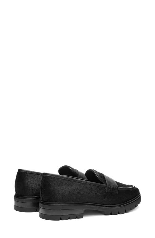 Ara Crescent Lug Penny Loafer In Black