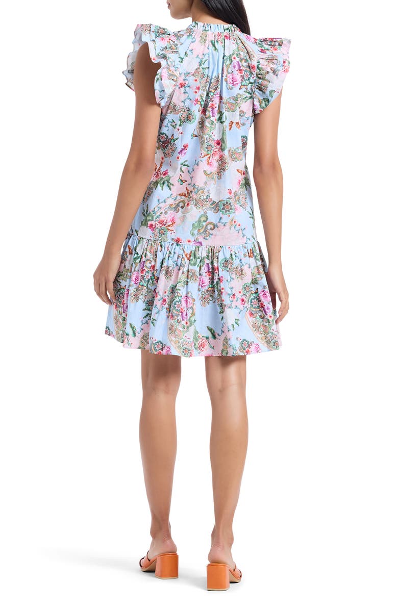 Robert Graham Savannah Floral Paisley Cap Sleeve Shift Dress, Alternate, color, Blue Multi