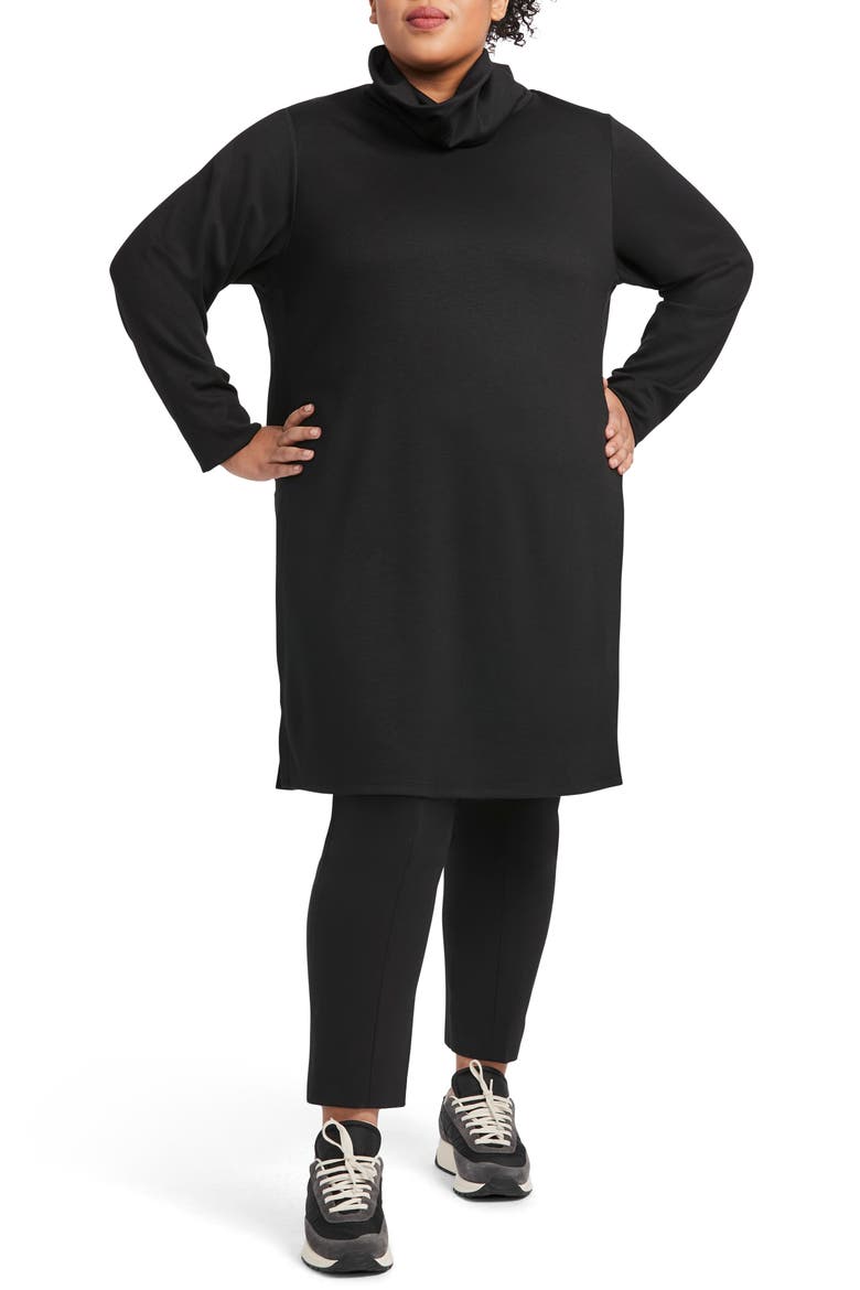 Elena Cowl Neck Tunic Top, Main, color, BLACK