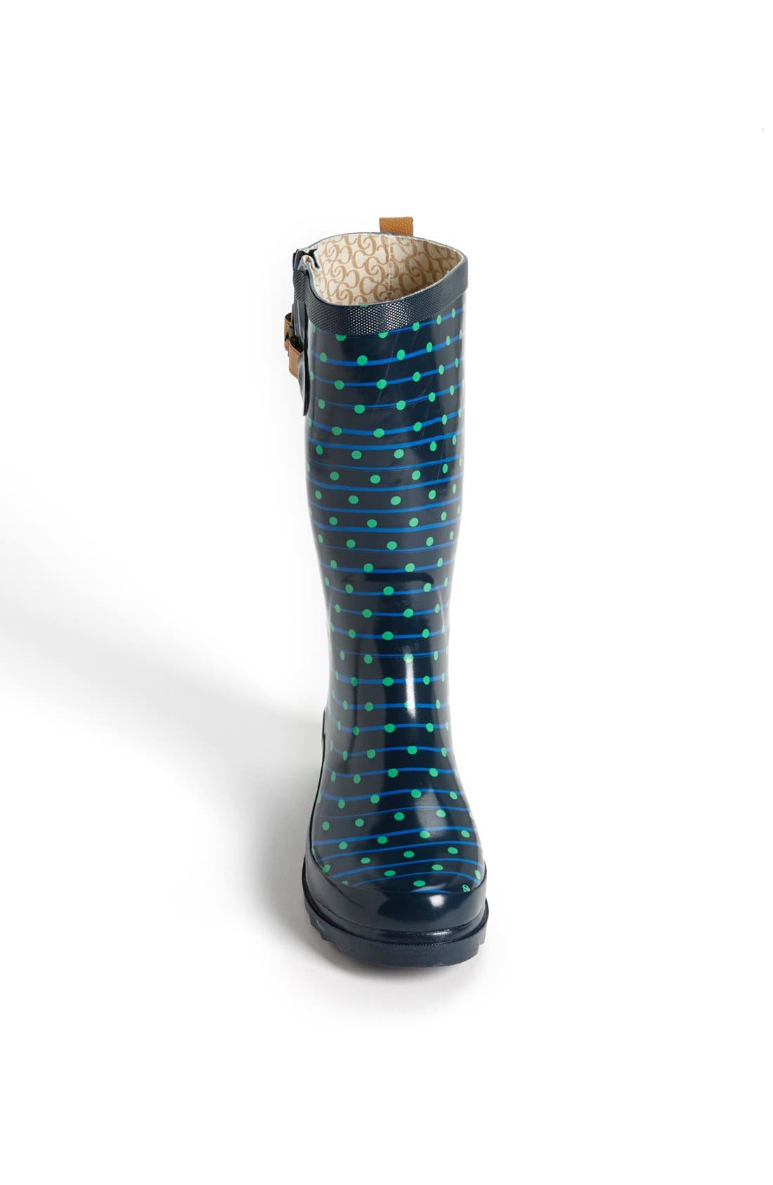 'Classical Dot' Rain Boot, Alternate, color, BLUE
