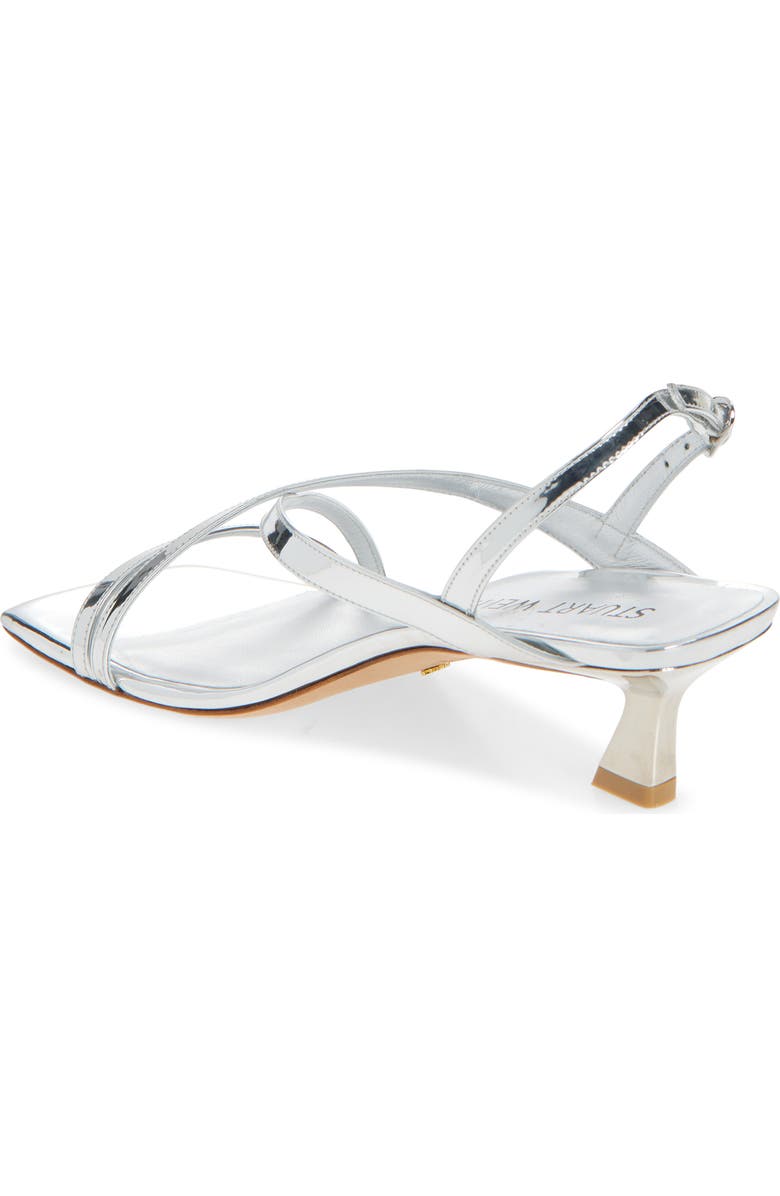 Stuart Weitzman Oasis 50 Slingback Sandal, Alternate, color, Silver