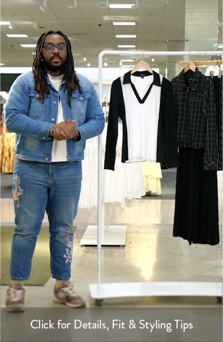 Colorblock Johnny Collar Top, sales video thumbnail