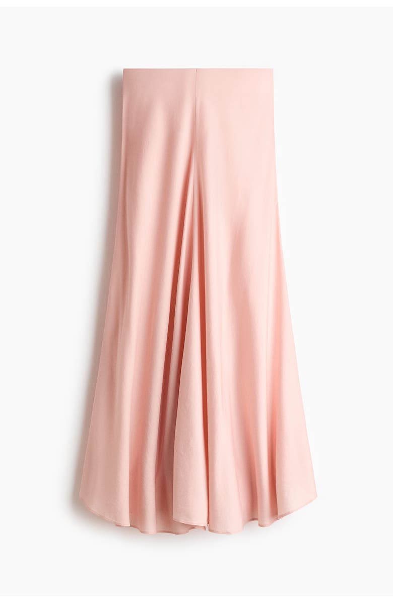 H&M Satin Maxi Skirt, Main, color, Peach Pink