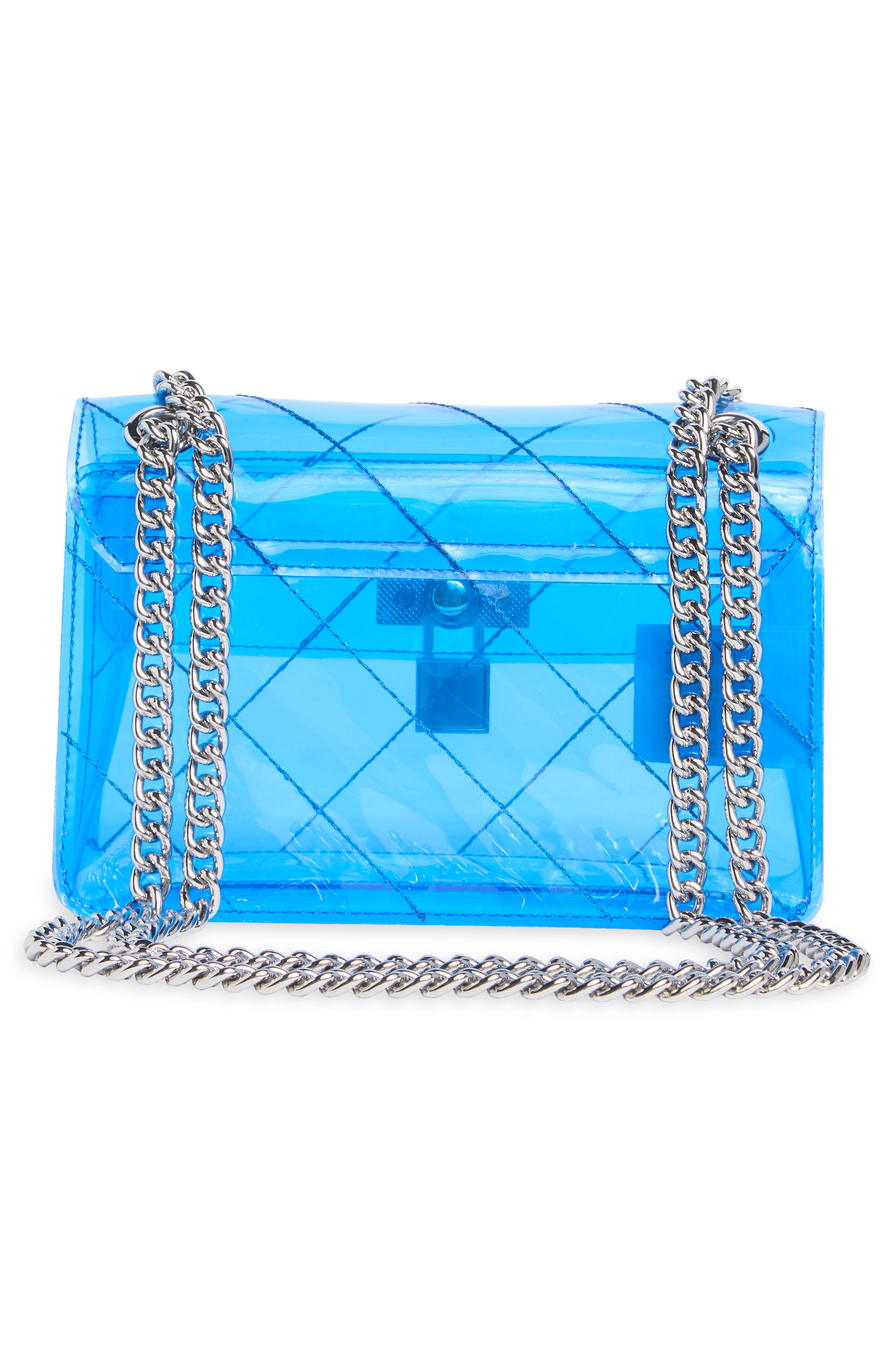 Mini Brixton Vinyl Crossbody Bag, Alternate, color, BLUE