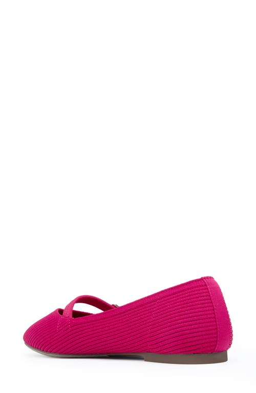 Me Too Glory Rib Knit Mary Jane Flat In Red