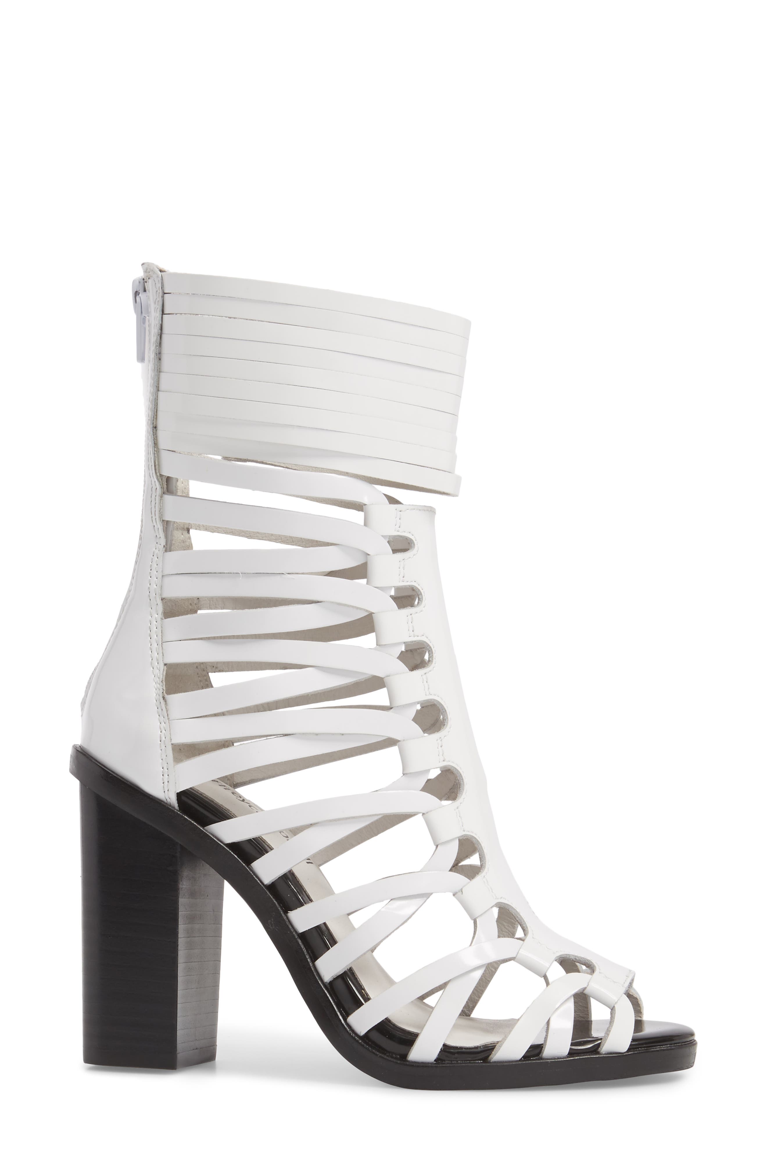 Deportivo Strappy Bootie, Alternate, color, WHITE LEATHER