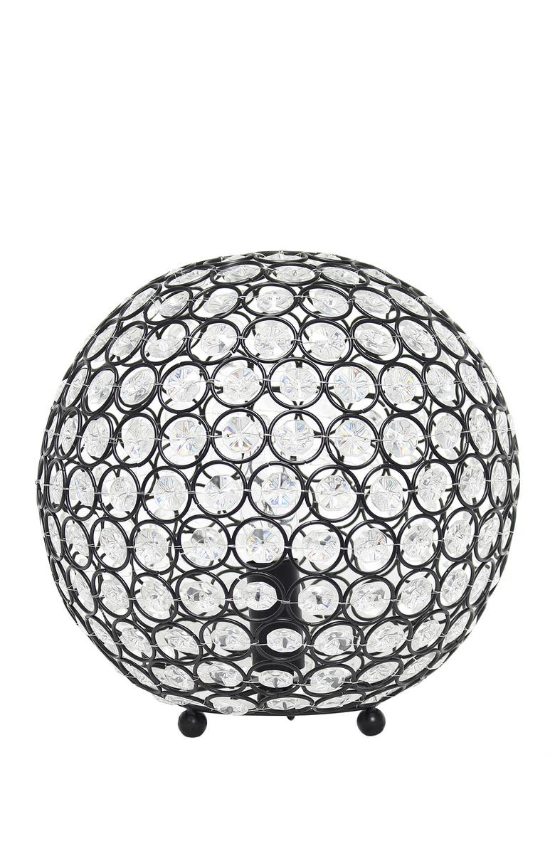 LALIA HOME Elipse 10" Crystal Ball Sequin Table Lamp - Restoration Bronze, Main, color,