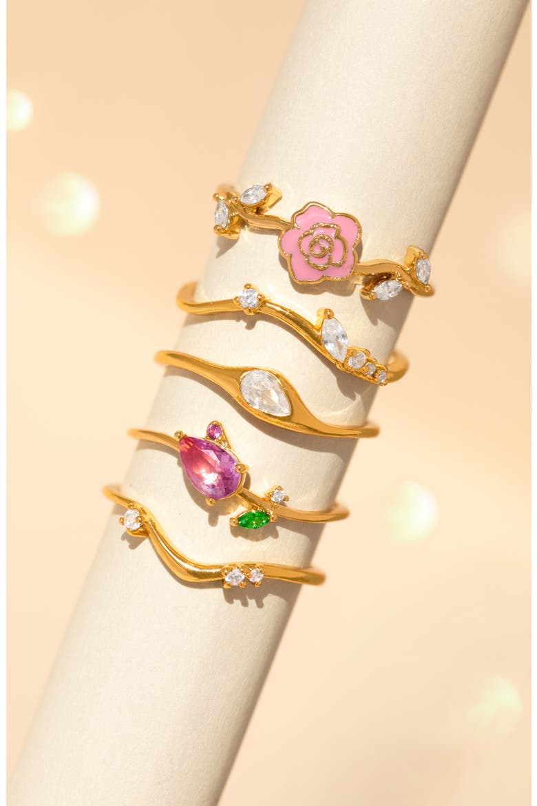 Tulum Set of 3 Stackable Rings, Alternate, color, GOLD