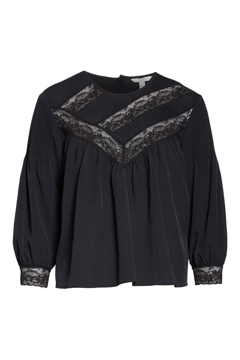 Margette Blouse, Alternate, color, CAVIAR