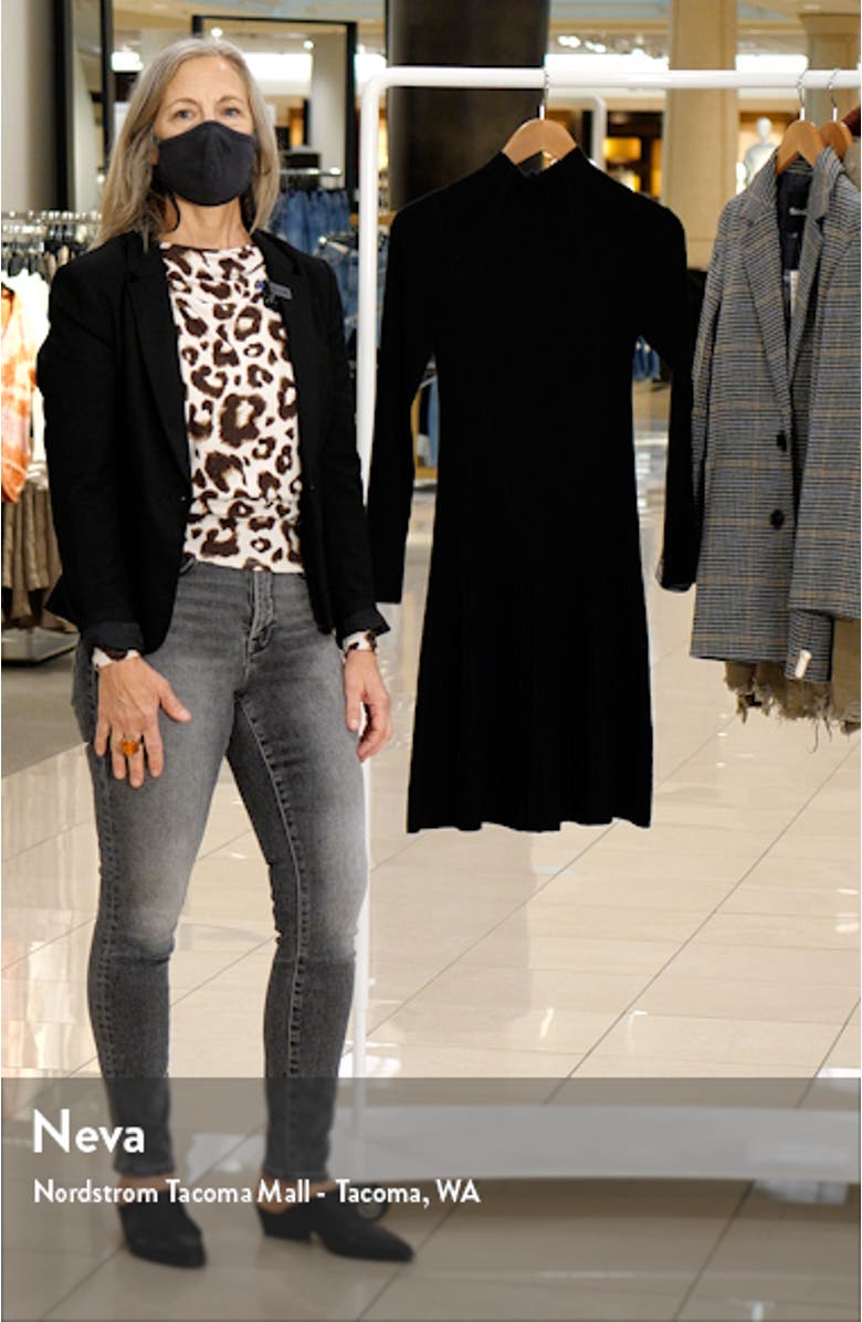 Mari Rib Knit Long Sleeve Minidress, sales video thumbnail