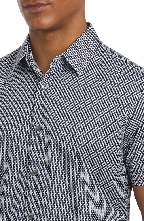 Dkny Sportswear Campbell Short Sleeve Stretch Cotton Button-up Shirt