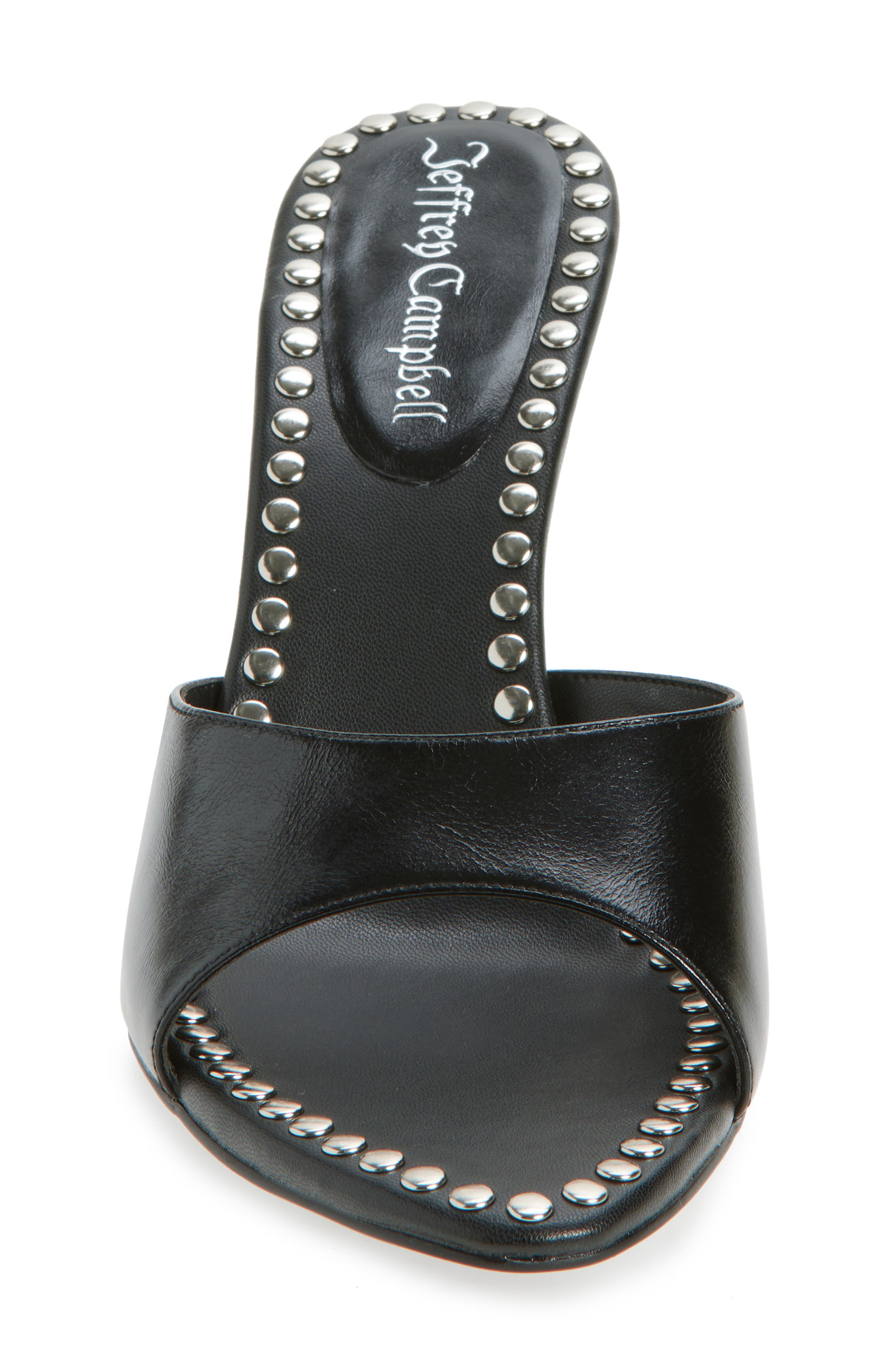 Jeffrey Campbell Agent Studded Sandal, Alternate, color, Black Silver