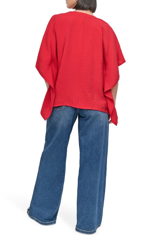 Dkny Textured Voile Button-up Shirt In Red