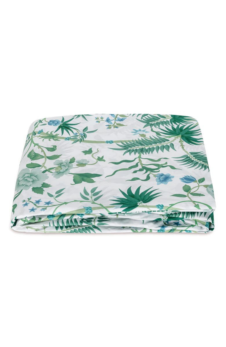 Matouk Palmyra 500 Thread Count Fitted Sheet, Main, color, Emerald