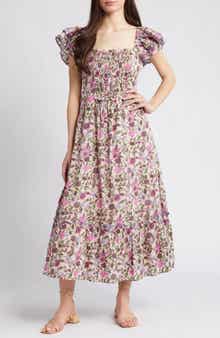 Anika Floral Organic Cotton Voile Maxi Dress