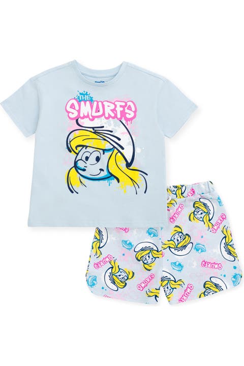 Smurfette T-Shirt and French Terry Shorts Set