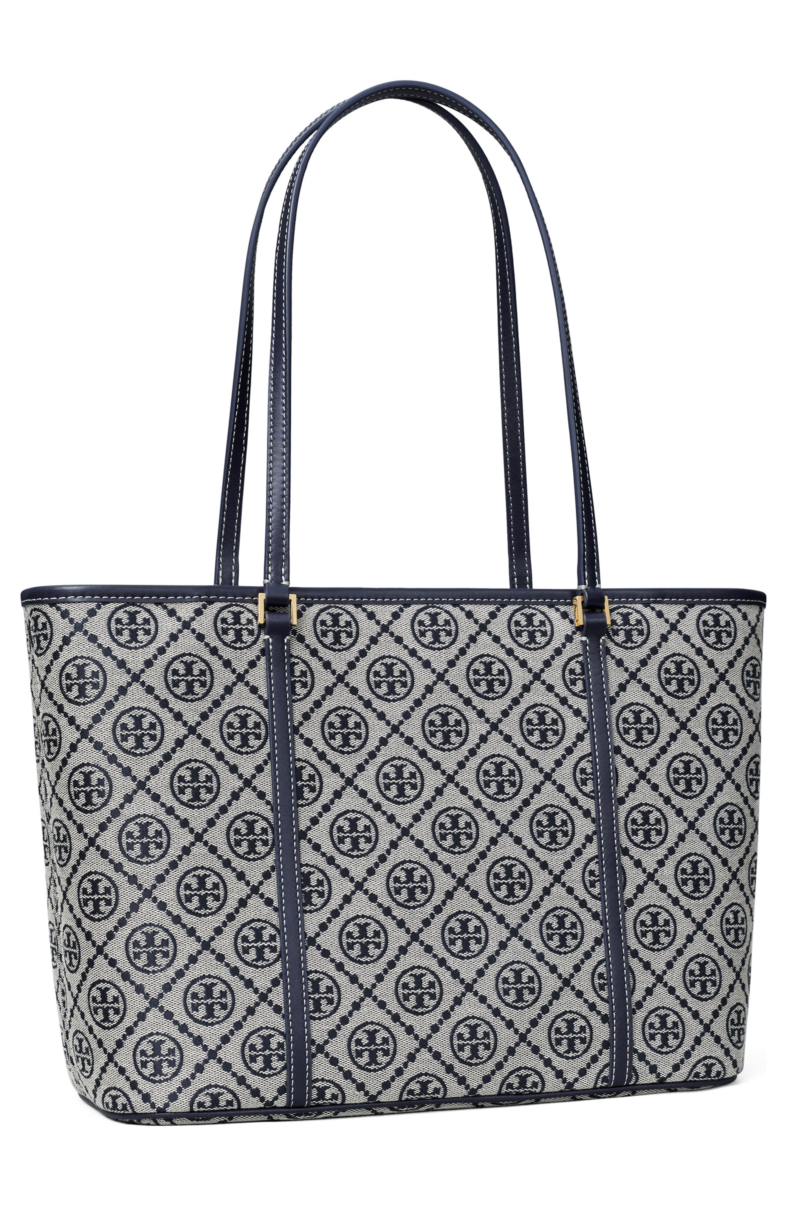 Tory Burch Small T Monogram Jacquard Tote, Alternate, color, 