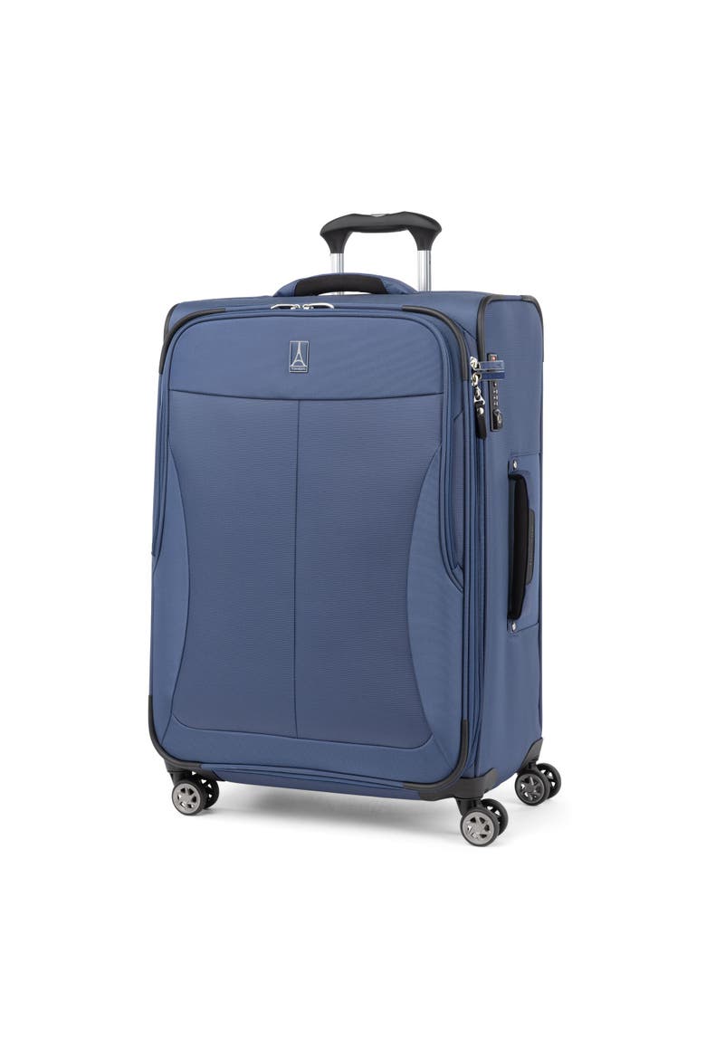Walkabout 6 Softside Expandable 25" Medium Checked Spinner Luggage, Main, color, Ocean Blue
