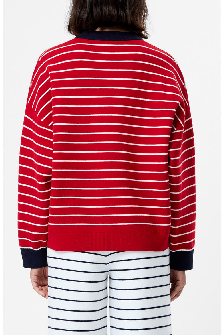 Marley Stripe Sweater, Alternate, color, CRIMSON RED-WHITE