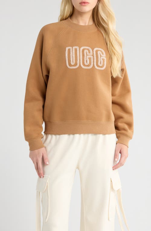 Ugg(r) Logo Crewneck Sweatshirt In Brown