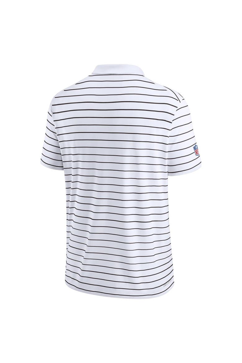 Men's Nike White Cleveland Browns Sideline Lock Up Victory Performance Polo, Alternate, color, White