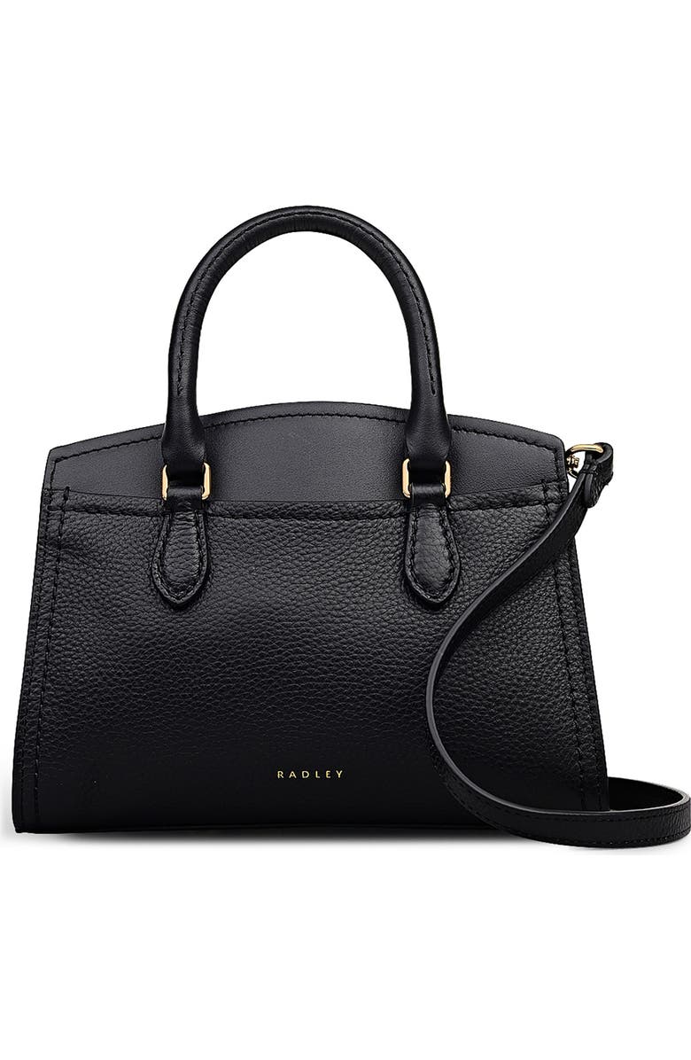 Radley Portland Way Mini Zip Leather Satchel, Main, color, Black