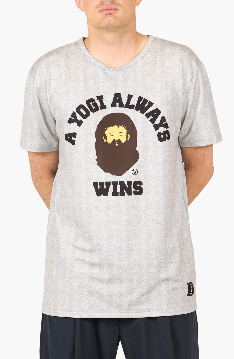 VAST A Yogi Always Wins Performance Graphic T-Shirt, Alternate, color, Heather Grey
