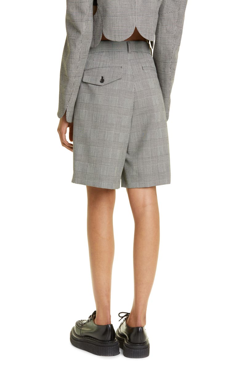 Noir Kei Ninomiya Women's Check Wool Tweed Shorts, Alternate, color,