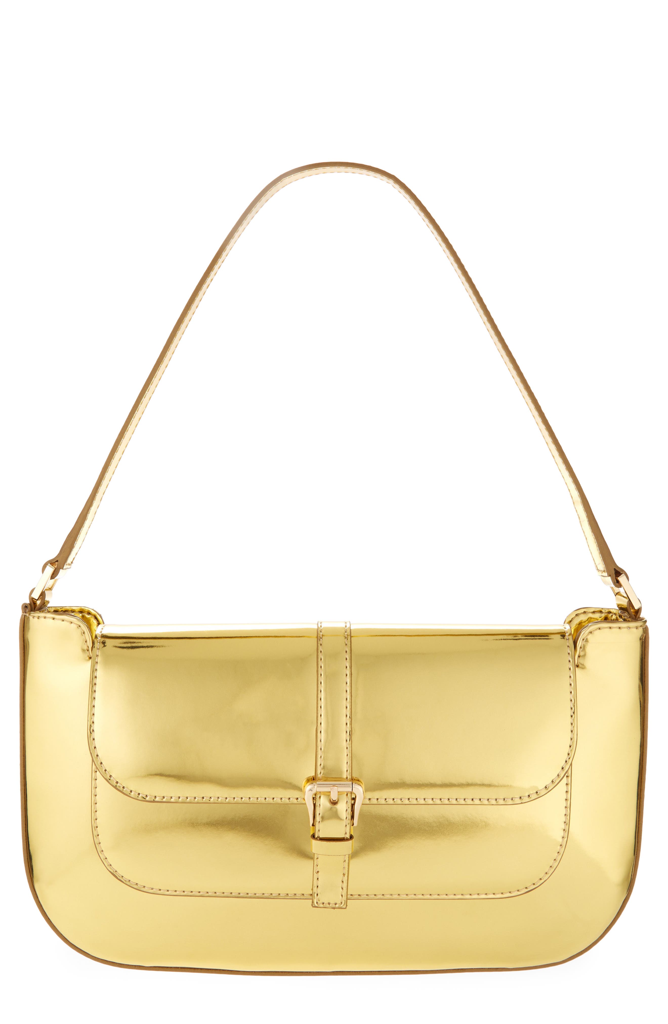 By Far Miranda Faux Leather Baguette Shoulder Bag, Main, color, 