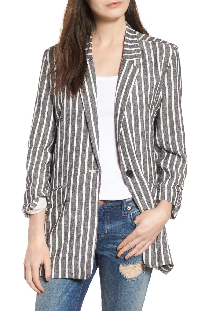 BP. Cinch Sleeve Blazer, Main, color,